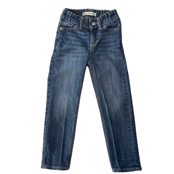 Levi’s Boyfriend Dark Wash Denim Jeans Kids 4 - Picture 1 of 9
